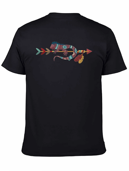 Tribal Lizard Arrow T-Shirt - Unique Graphic Tee