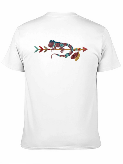 Tribal Lizard Arrow T-Shirt - Unique Graphic Tee