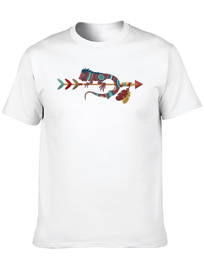Tribal Lizard Arrow T-Shirt - Unique Graphic Tee
