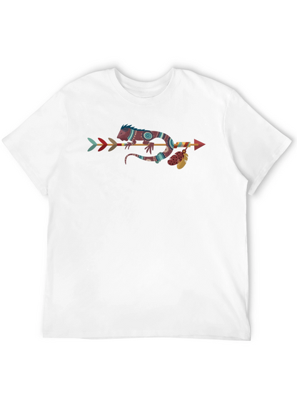 Tribal Lizard Arrow T-Shirt - Unique Graphic Tee