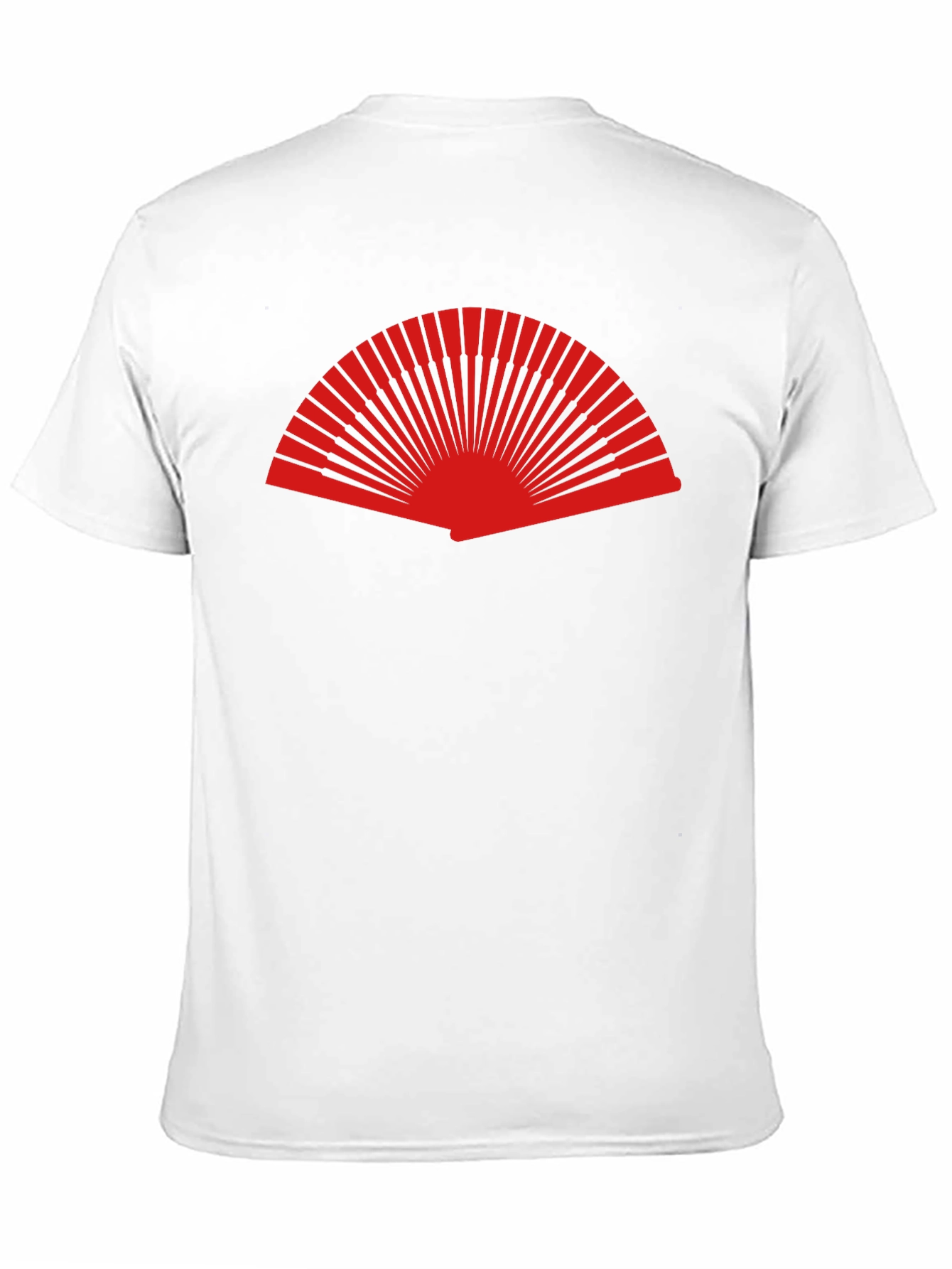 Red Fan Graphic Black T-Shirt - Stylish Casual Wear