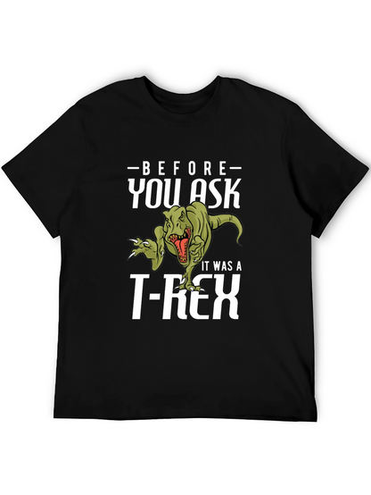 Funny Dinosaur T-Rex Graphic Print T-Shirt