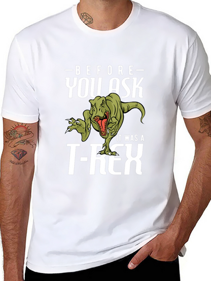 Funny Dinosaur T-Rex Graphic Print T-Shirt