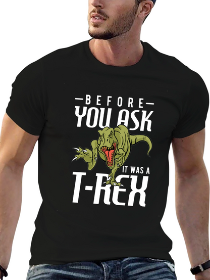 Funny Dinosaur T-Rex Graphic Print T-Shirt