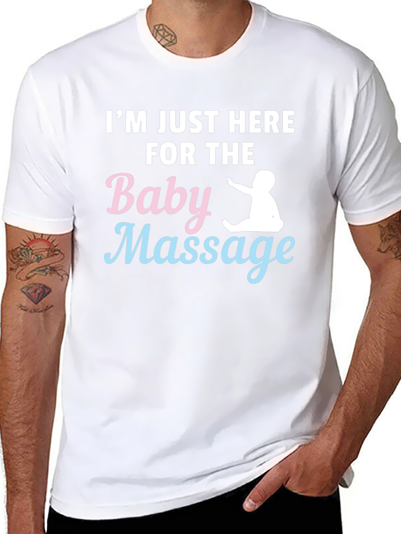 Baby Massage T-Shirt - Humorous Parent Tee