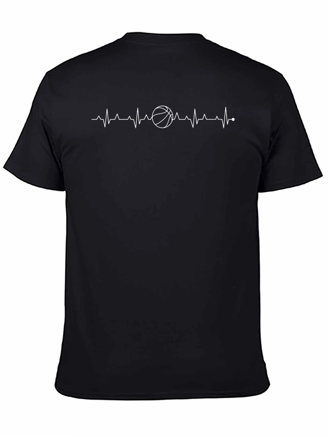 Basketball Heartbeat Graphic Tee - Stylish Comfort