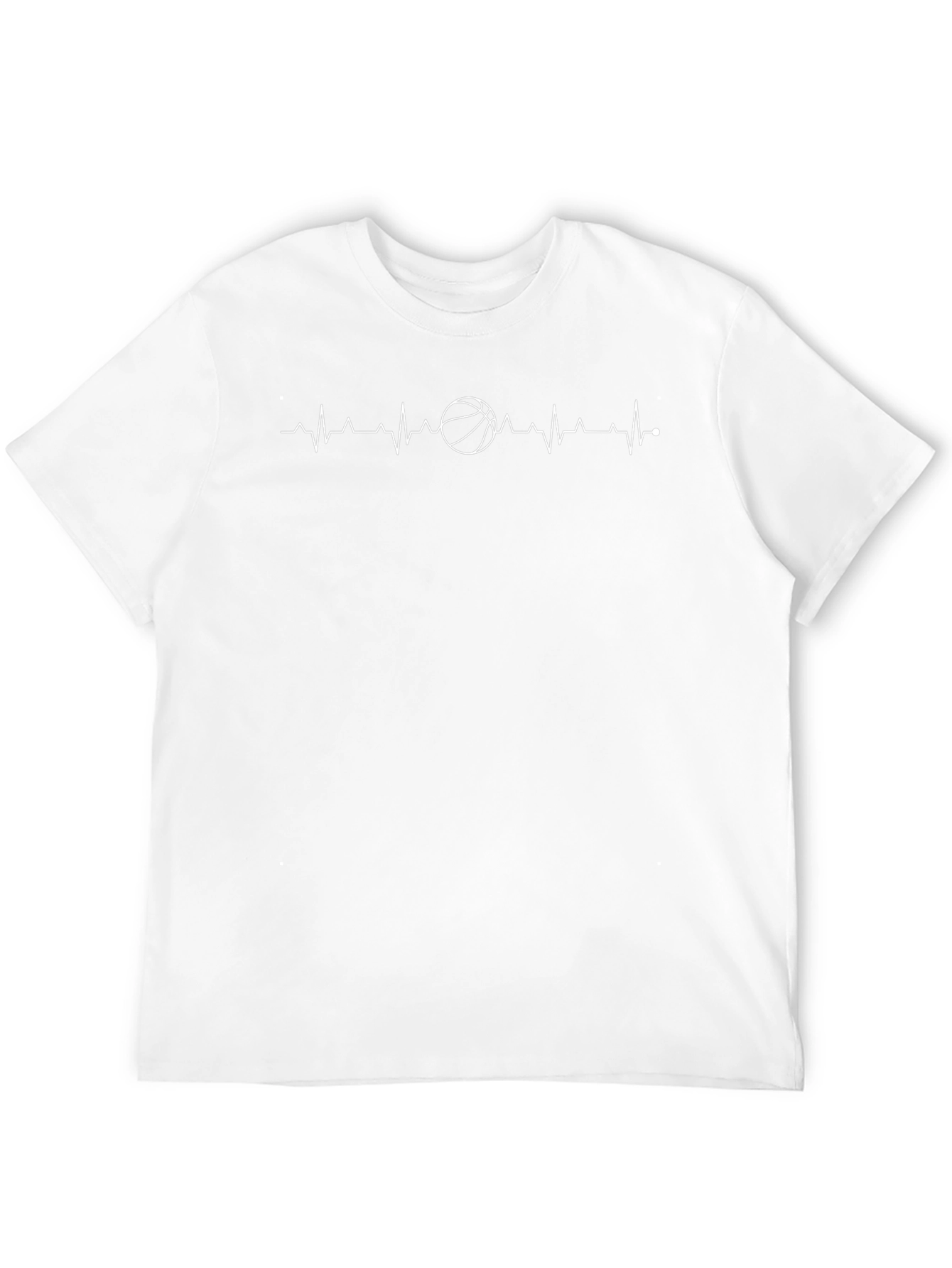 Basketball Heartbeat Graphic Tee - Stylish Comfort