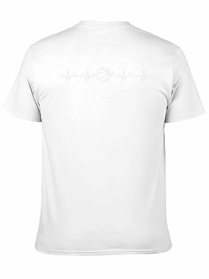 Basketball Heartbeat Graphic Tee - Stylish Comfort