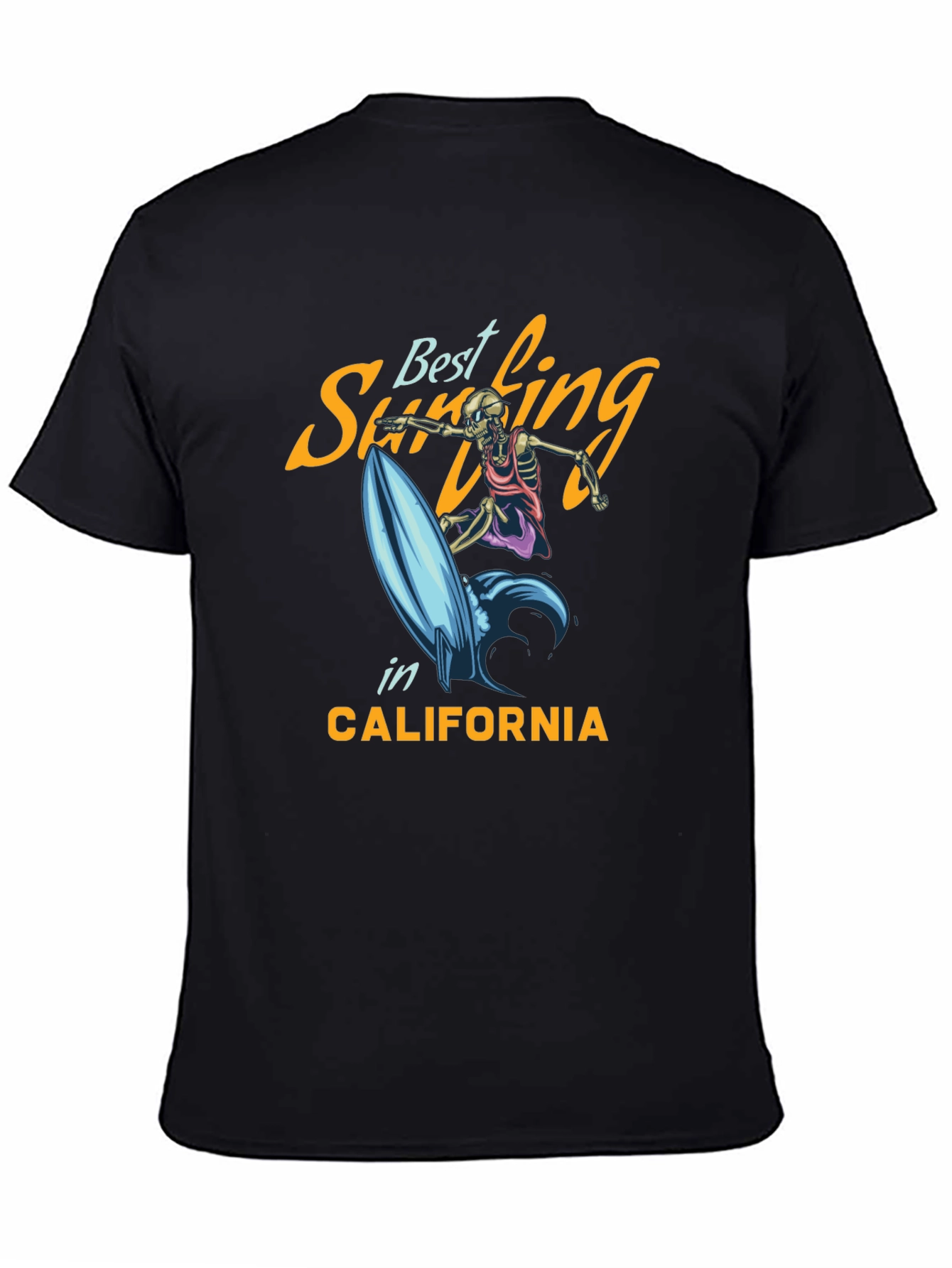 Best Surfing T-Shirt - Skeleton Surfer Tee
