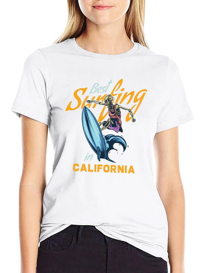 Best Surfing T-Shirt - Skeleton Surfer Tee
