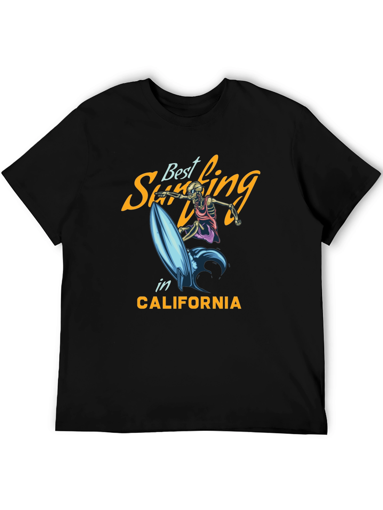 Best Surfing T-Shirt - Skeleton Surfer Tee