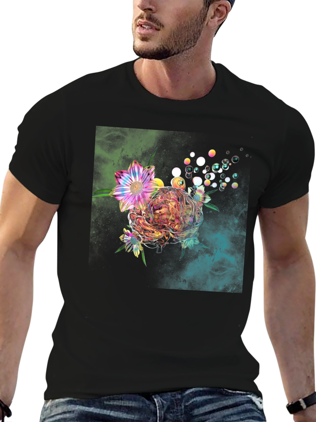 Floral Bubble Graphic T-Shirt