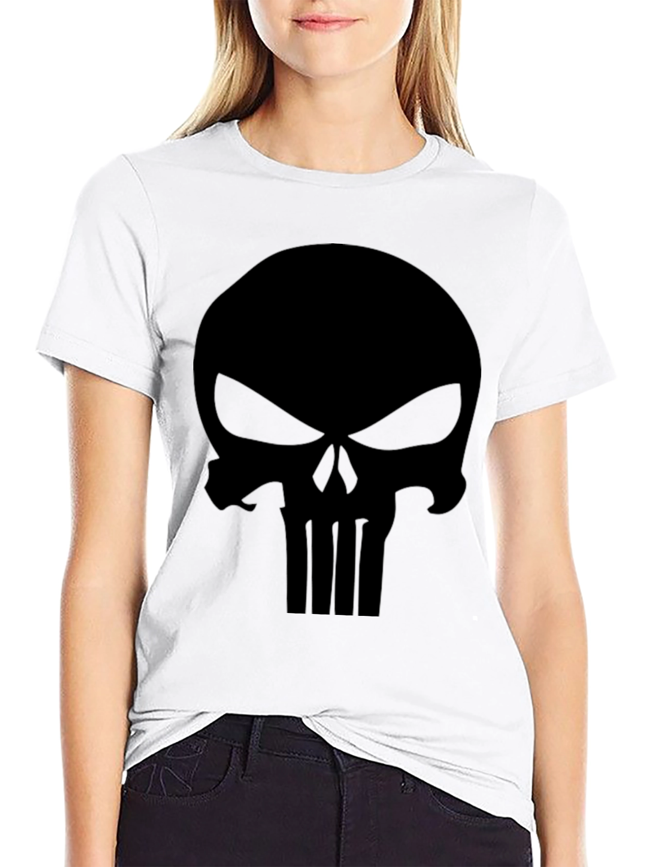 Punisher Skull Graphic T-Shirt - Mens Black Tee