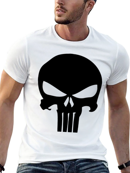 Punisher Skull Graphic T-Shirt - Mens Black Tee