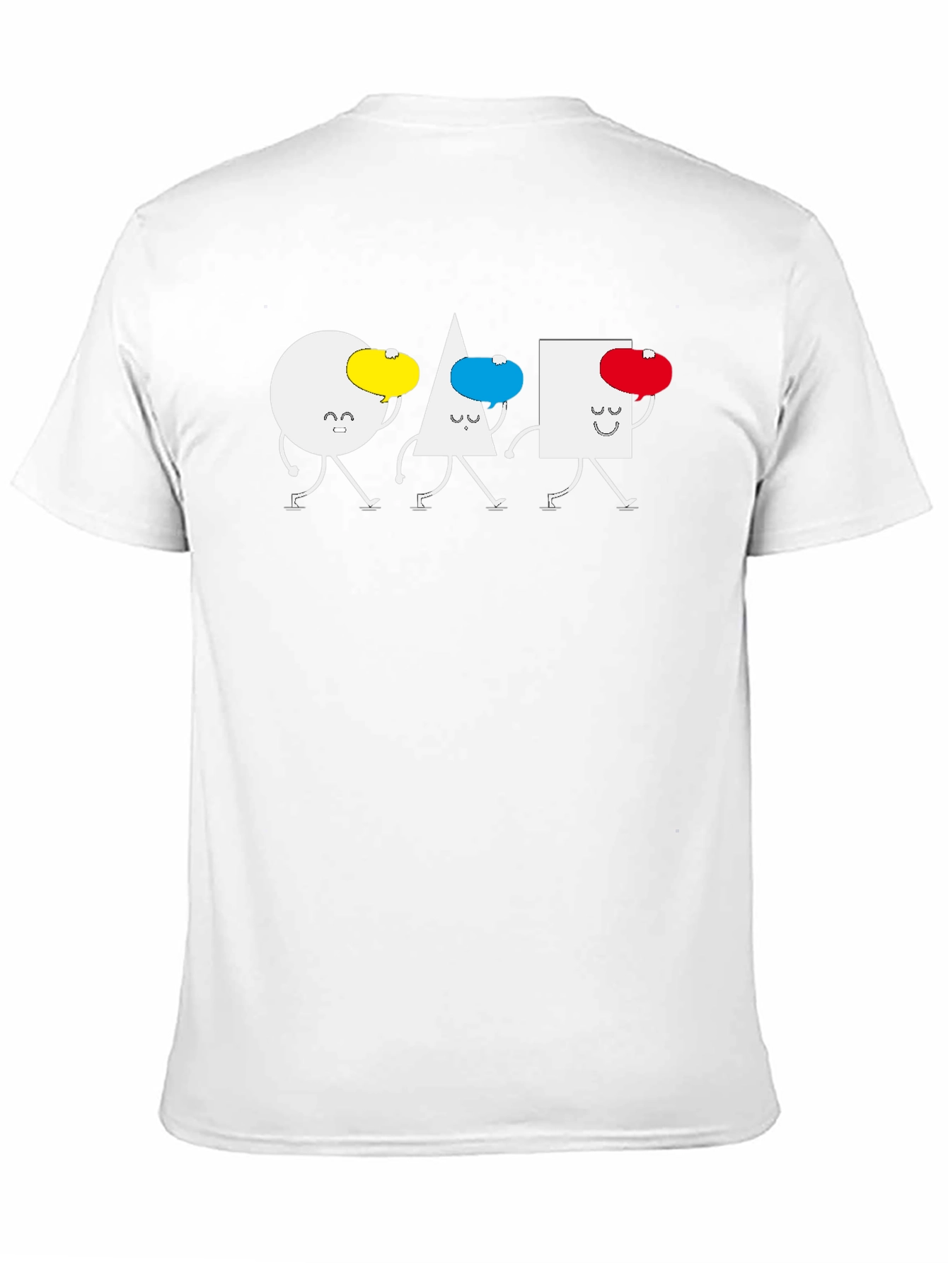 Geometric Shapes Walking T-Shirt - Black