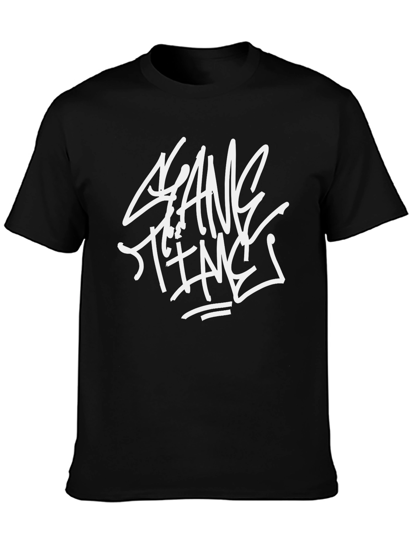 Gang Time Graphic Print Black T-Shirt