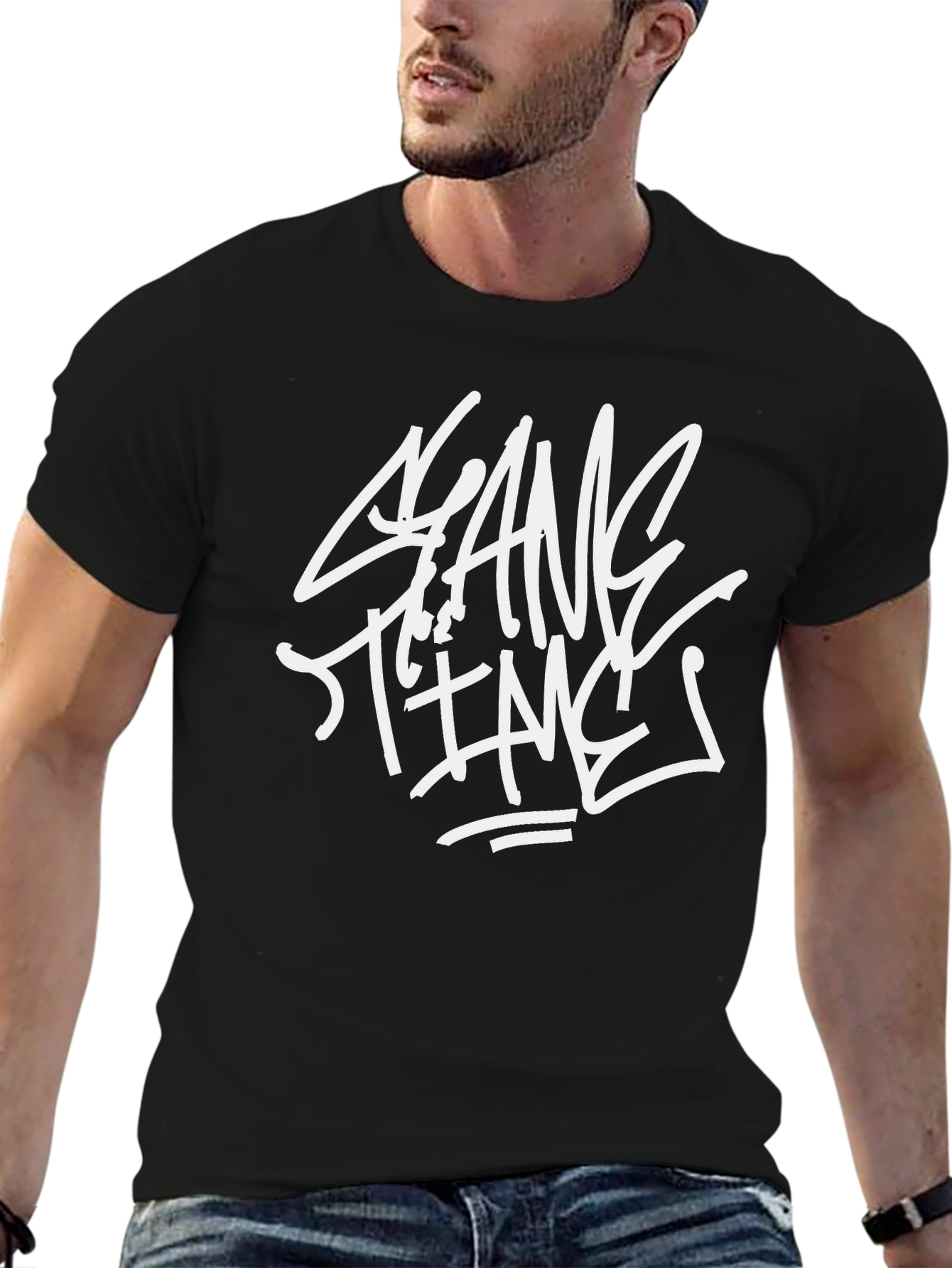 Gang Time Graphic Print Black T-Shirt