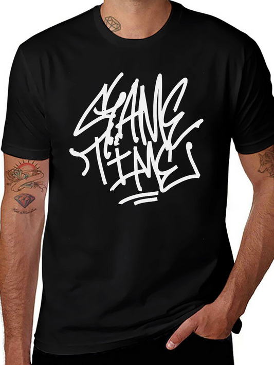 Gang Time Graphic Print Black T-Shirt