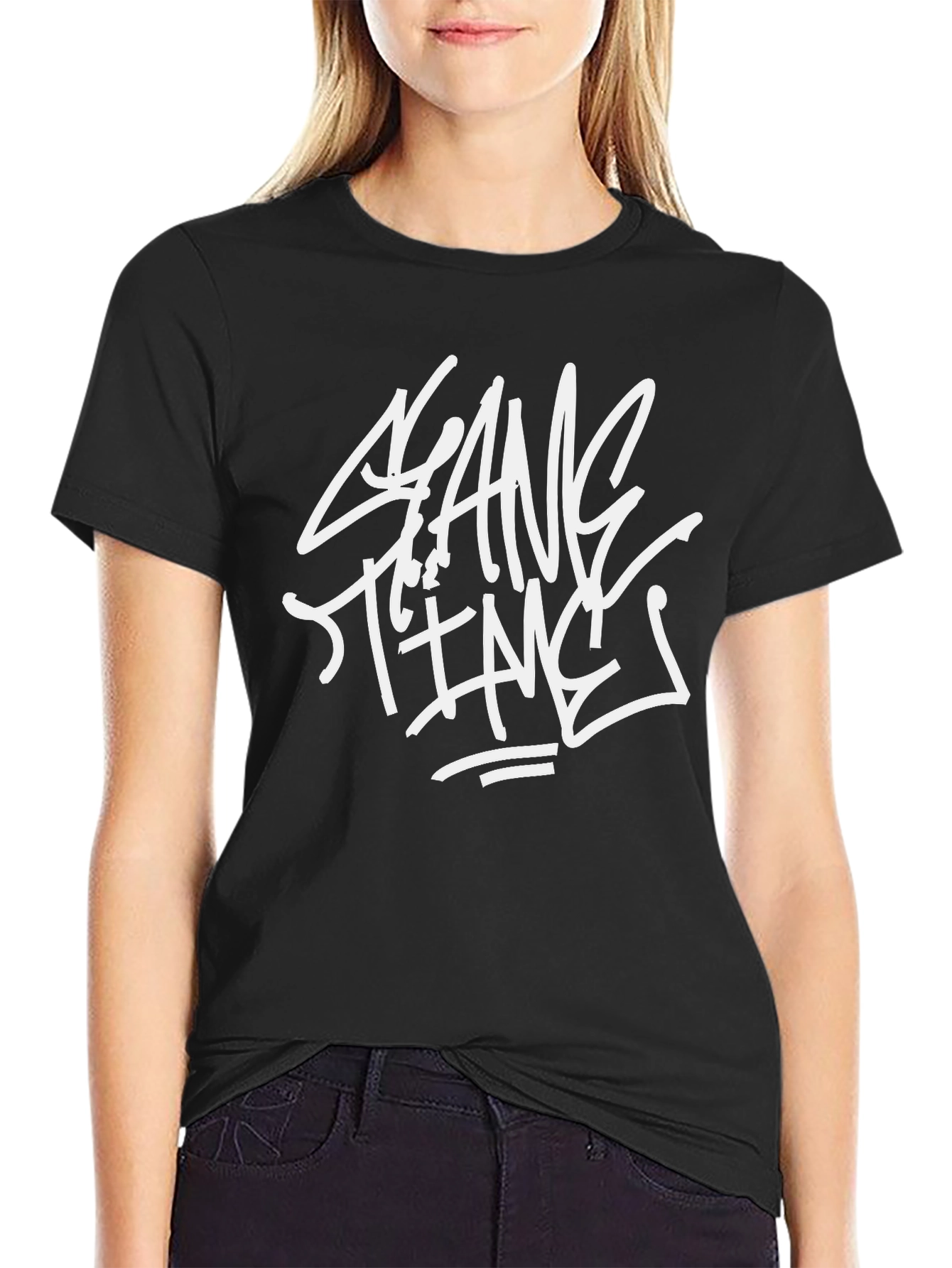 Gang Time Graphic Print Black T-Shirt