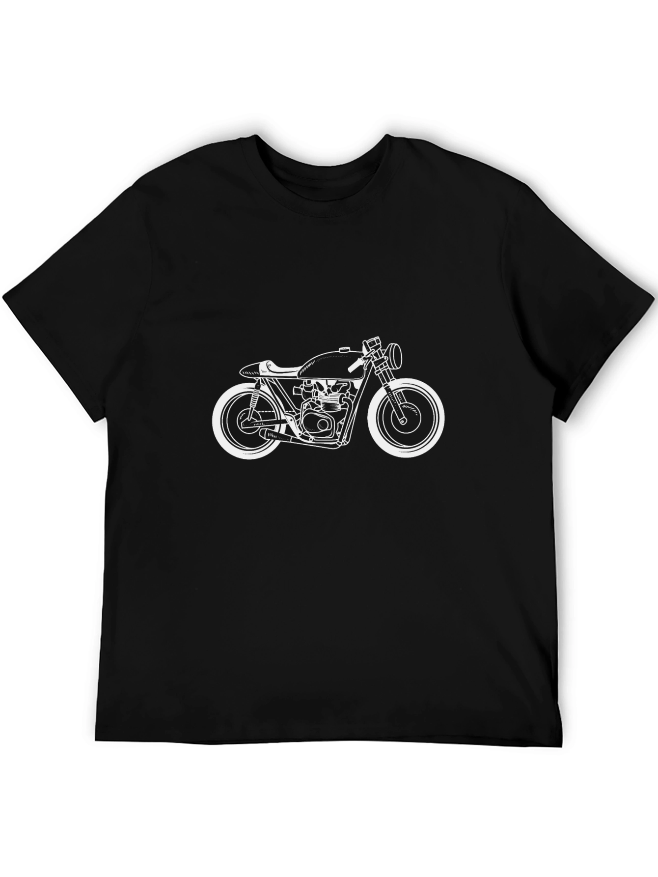 Cool Motorcycle Graphic Tee - Black