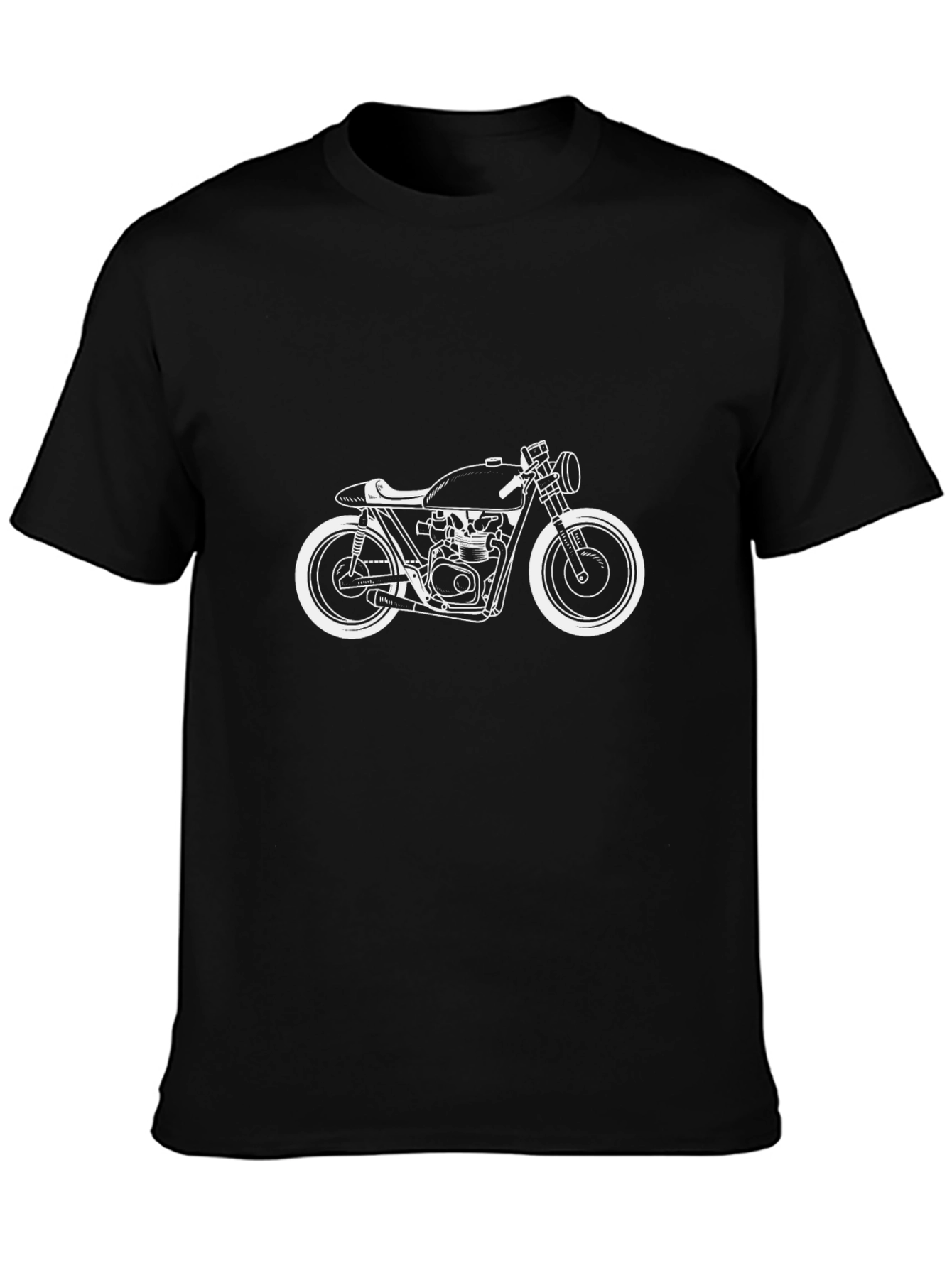 Cool Motorcycle Graphic Tee - Black