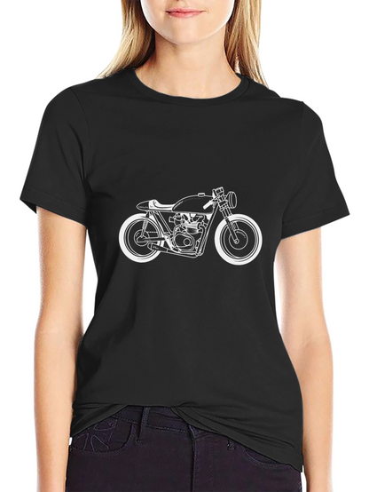 Cool Motorcycle Graphic Tee - Black