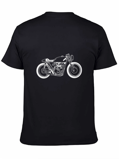 Cool Motorcycle Graphic Tee - Black