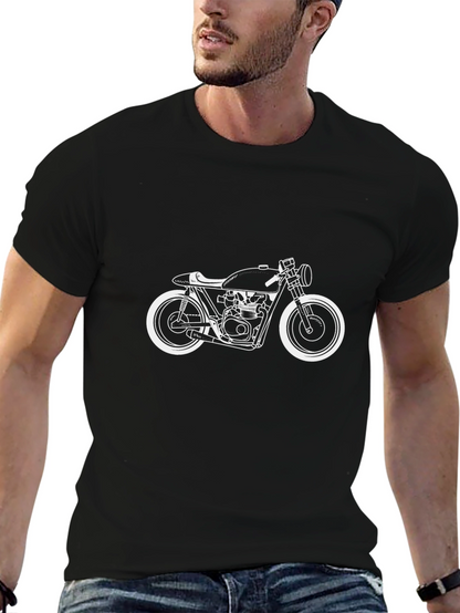Cool Motorcycle Graphic Tee - Black