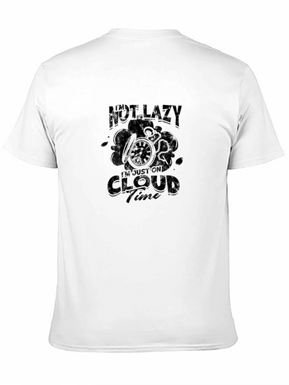 Cloud Time T-Shirt - Relaxed Fit Black Tee