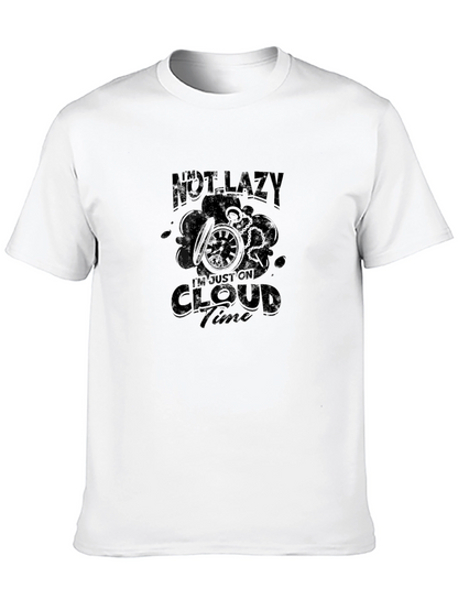 Cloud Time T-Shirt - Relaxed Fit Black Tee