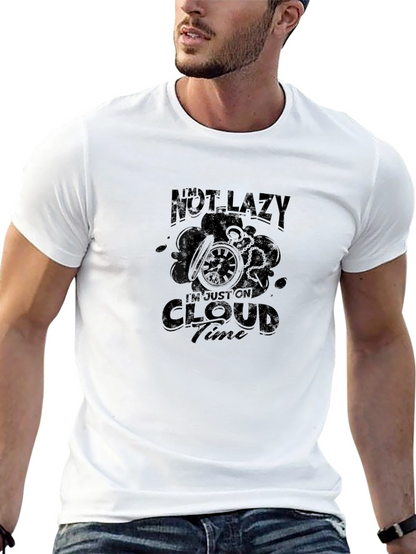 Cloud Time T-Shirt - Relaxed Fit Black Tee