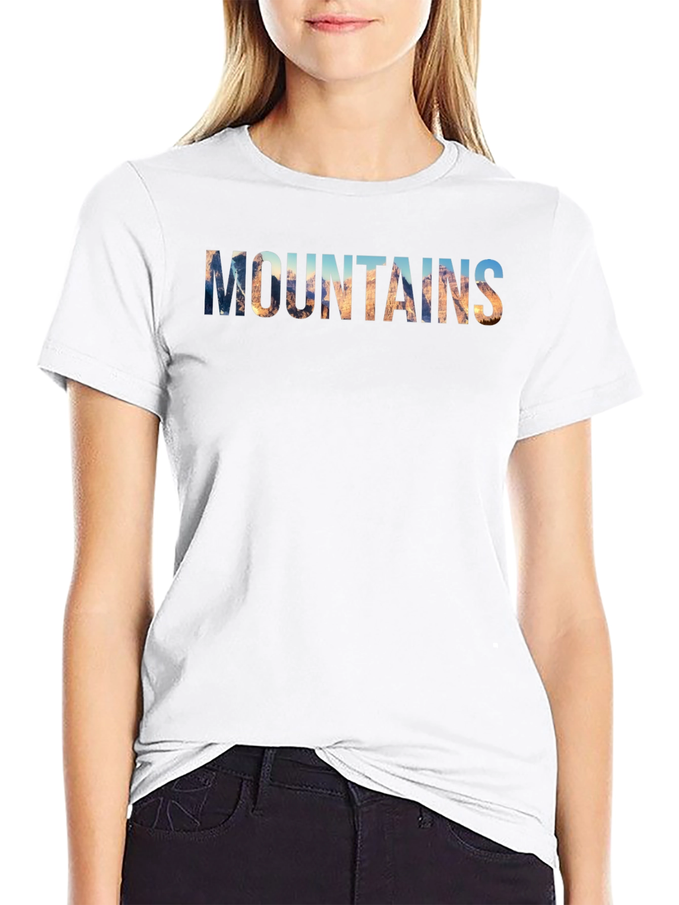 Mountains Graphic Print Mens T-Shirt
