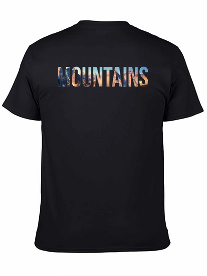 Mountains Graphic Print Mens T-Shirt