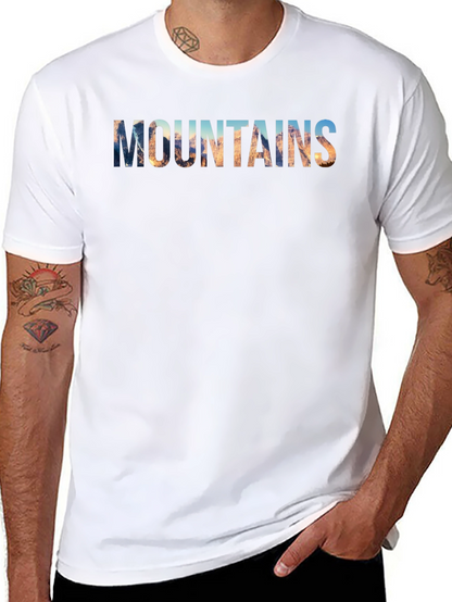 Mountains Graphic Print Mens T-Shirt