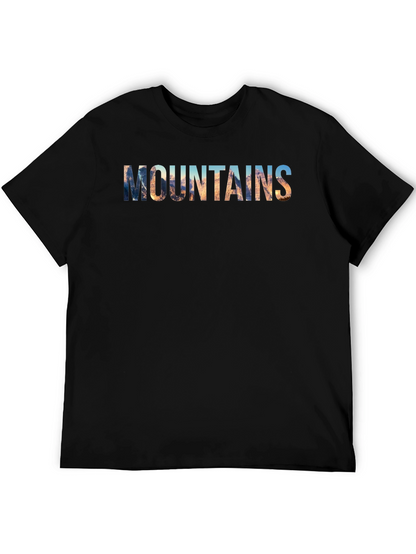 Mountains Graphic Print Mens T-Shirt