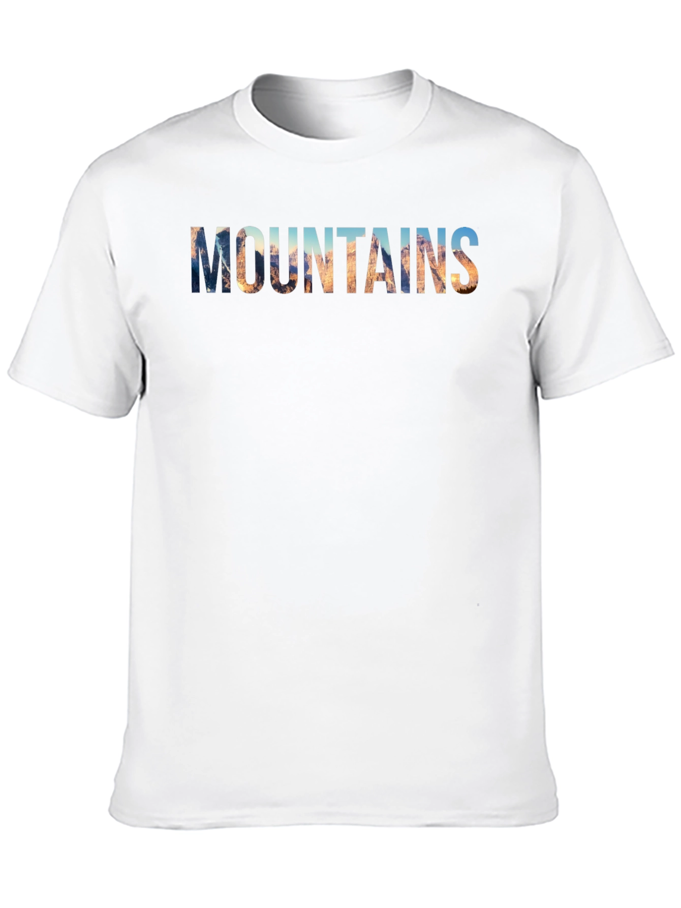 Mountains Graphic Print Mens T-Shirt