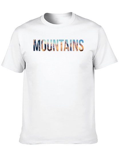 Mountains Graphic Print Mens T-Shirt