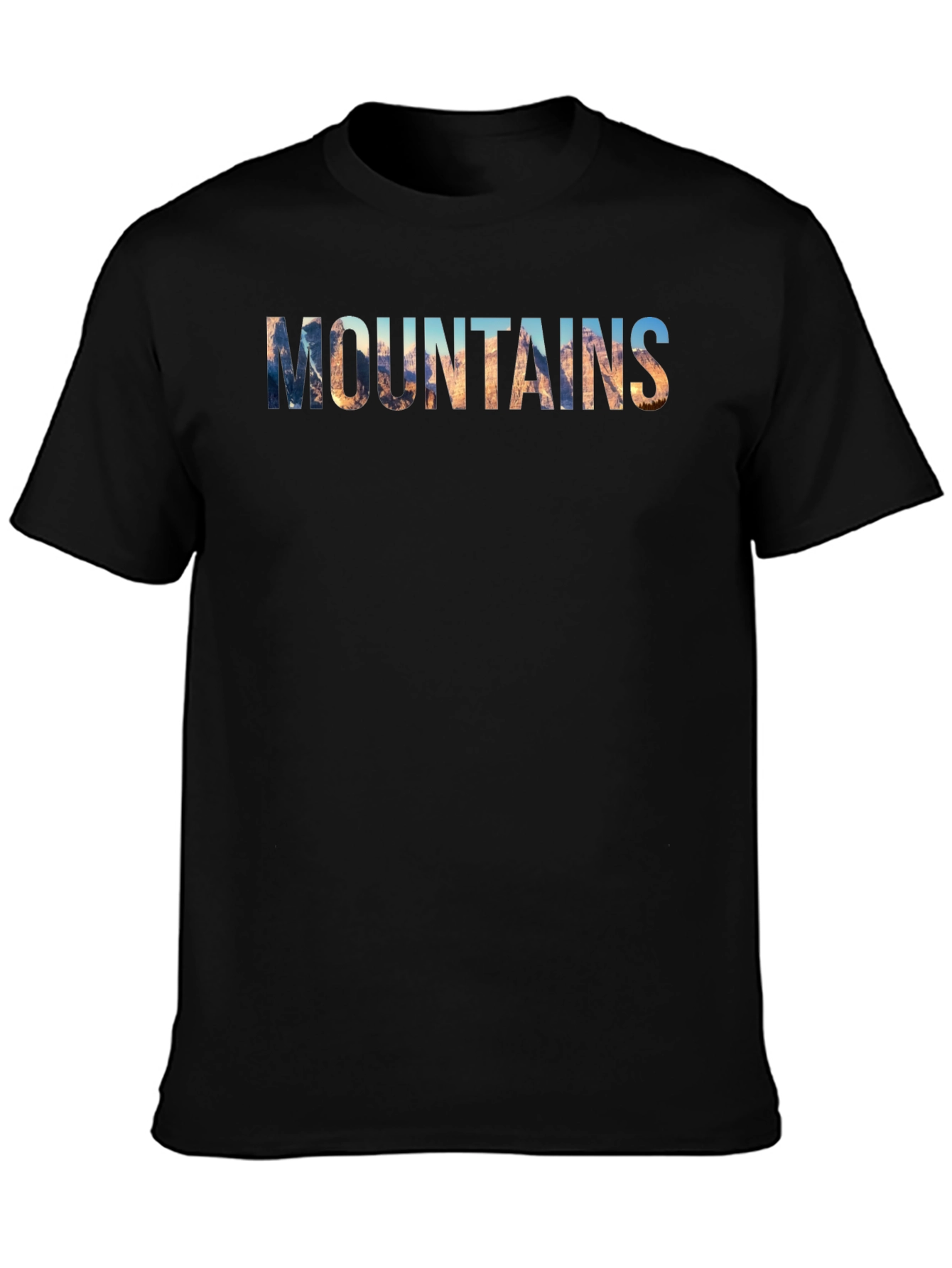 Mountains Graphic Print Mens T-Shirt