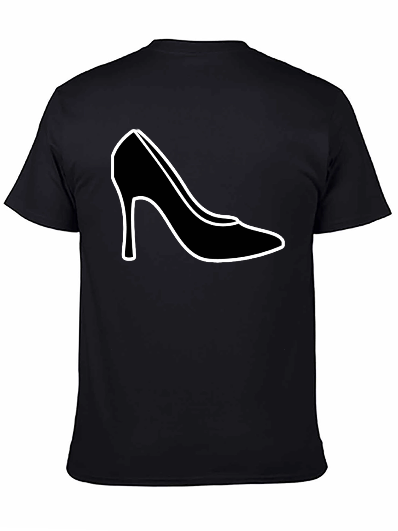 High Heel Shoe Graphic T-Shirt - Trendy Black Tee