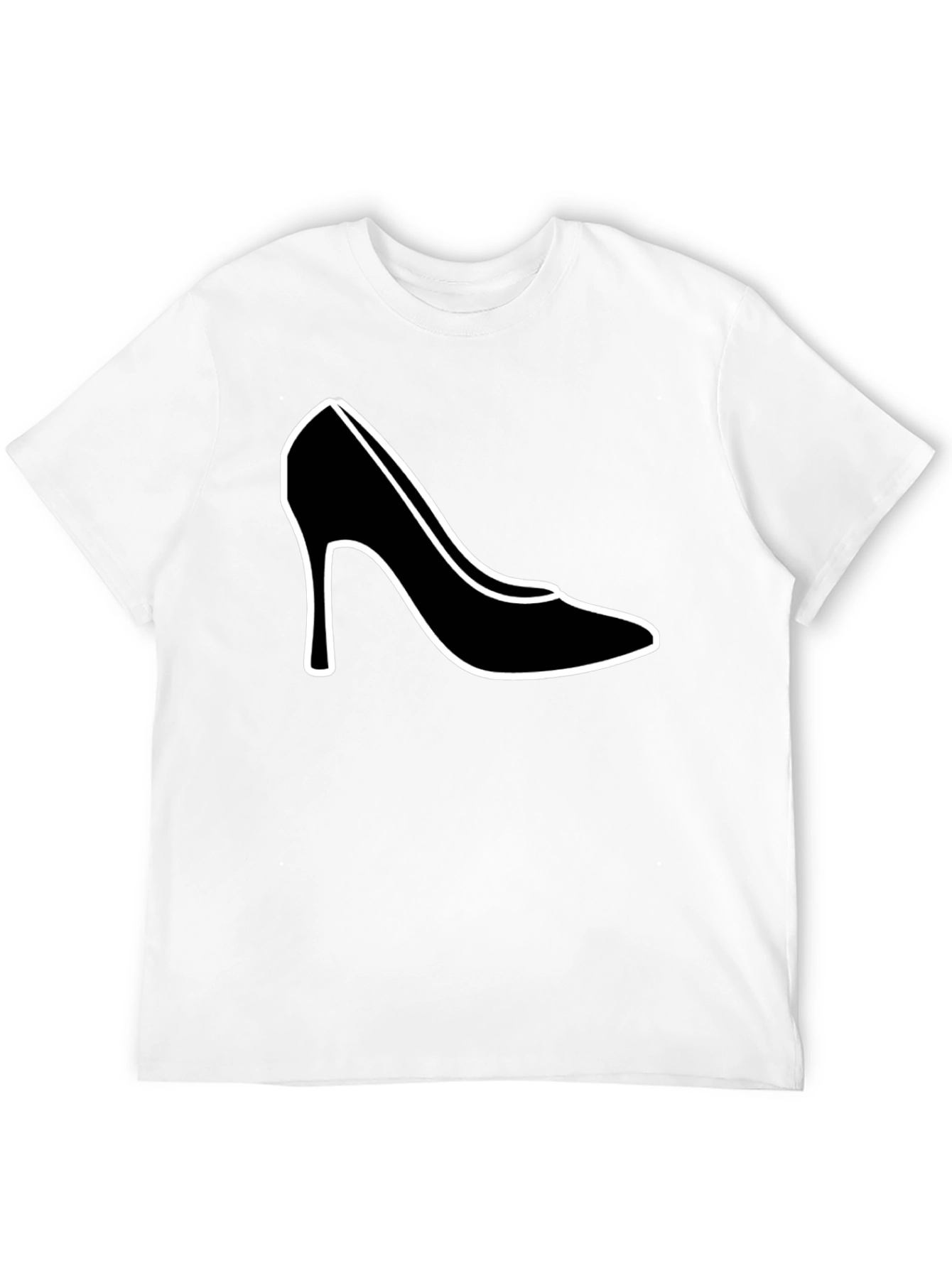 High Heel Shoe Graphic T-Shirt - Trendy Black Tee