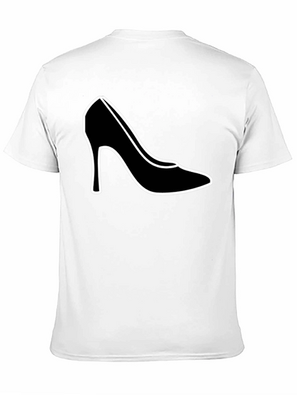 High Heel Shoe Graphic T-Shirt - Trendy Black Tee