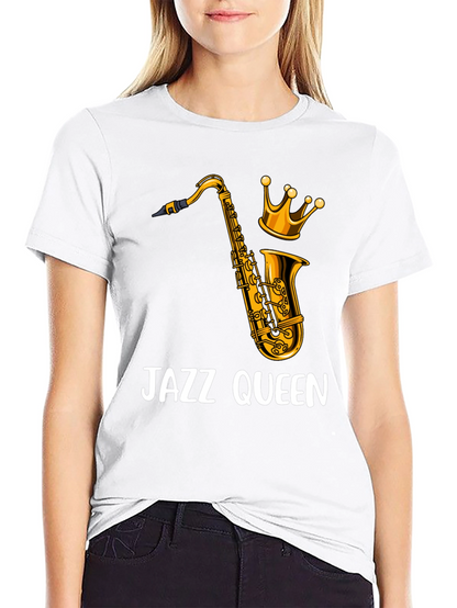 Jazz Queen Graphic T-Shirt - Black