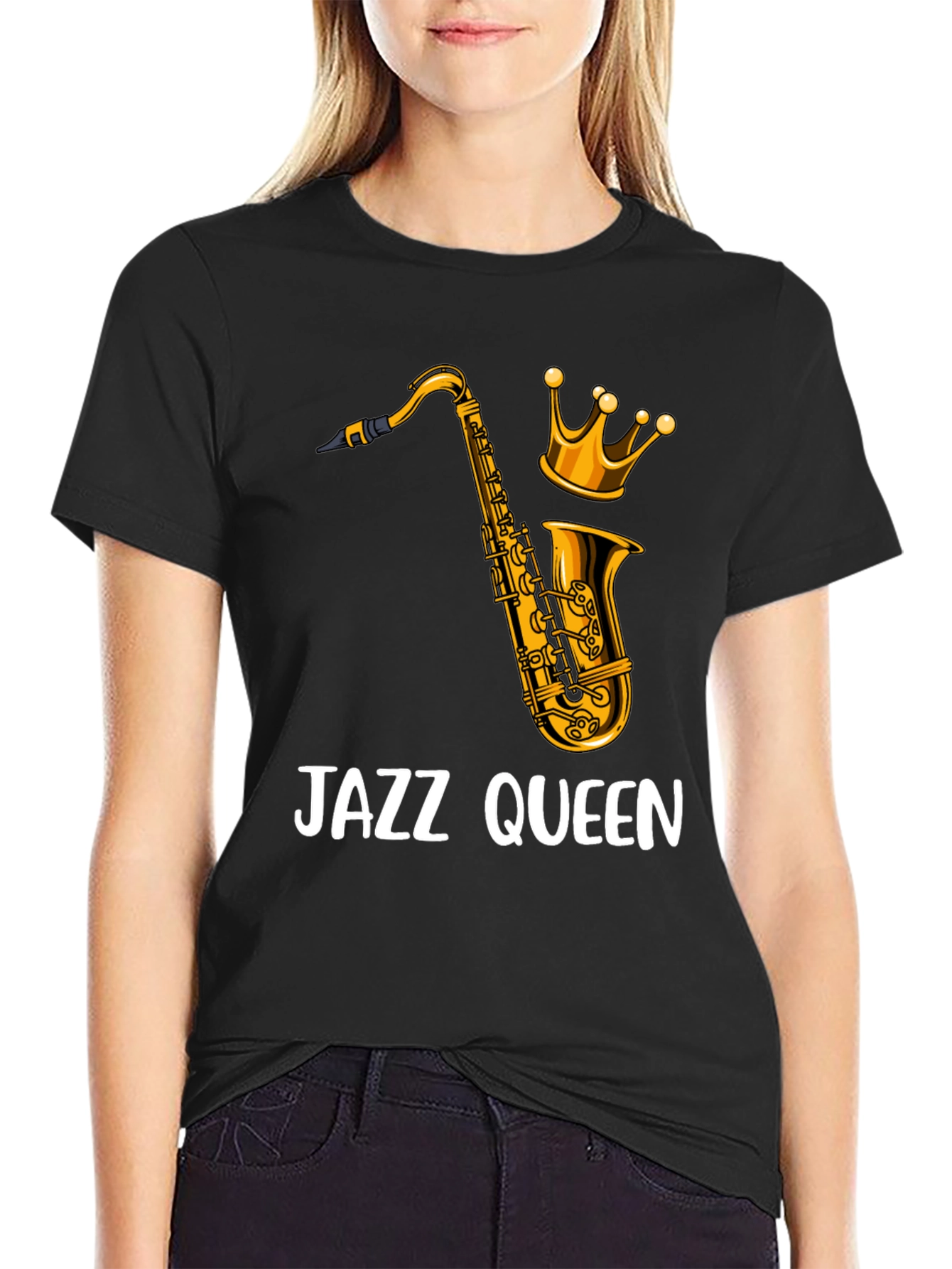 Jazz Queen Graphic T-Shirt - Black