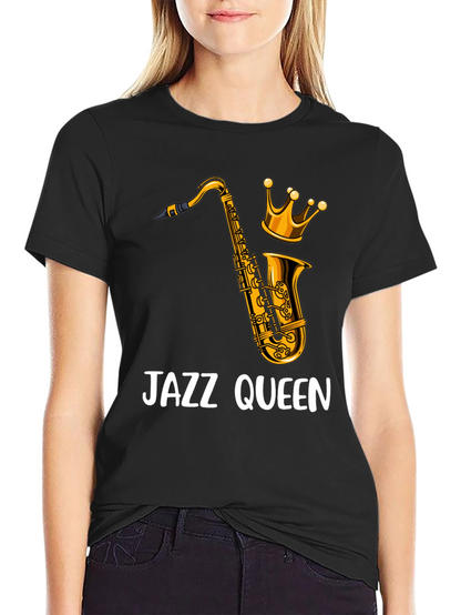 Jazz Queen Graphic T-Shirt - Black