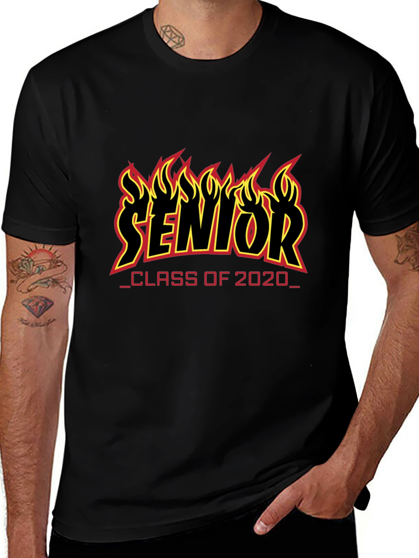 Senior Class of 2020 Flame Graphic T-Shirt