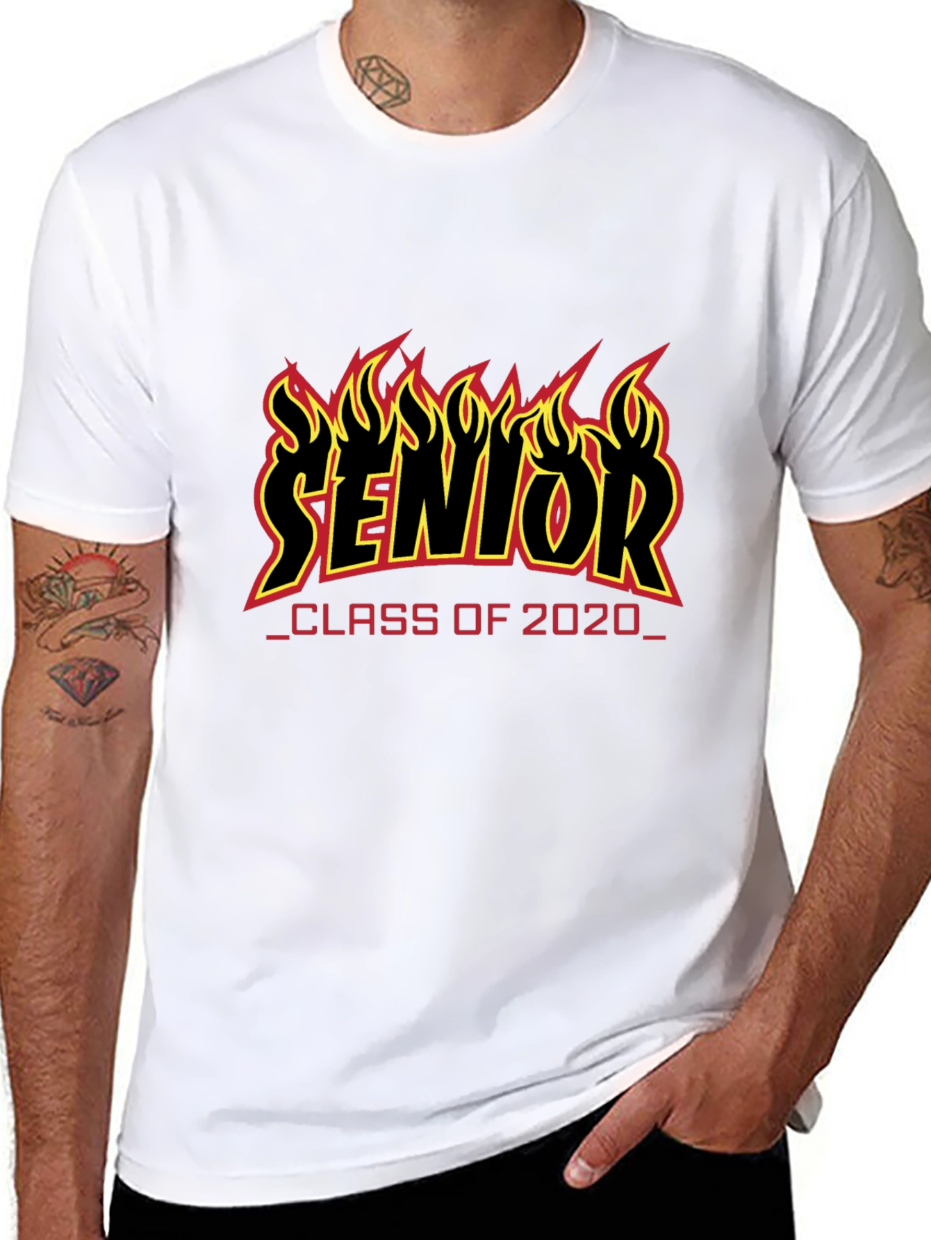 Senior Class of 2020 Flame Graphic T-Shirt