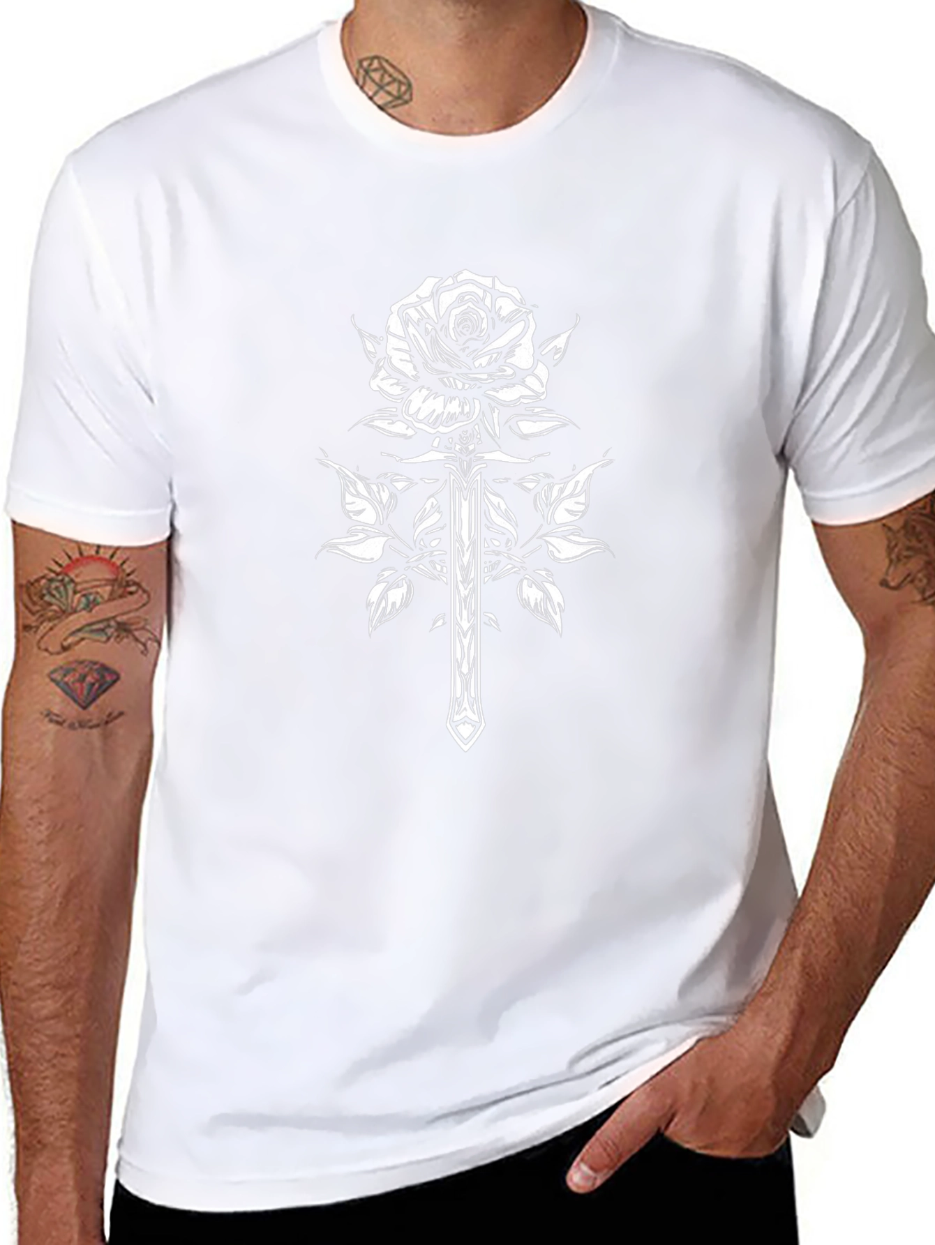 Rose & Dagger Graphic Black T-Shirt