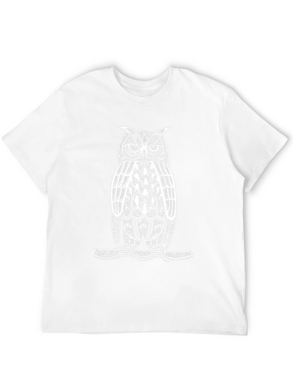 Black Owl Graphic Tee - Stylish Mens Cotton T-Shirt