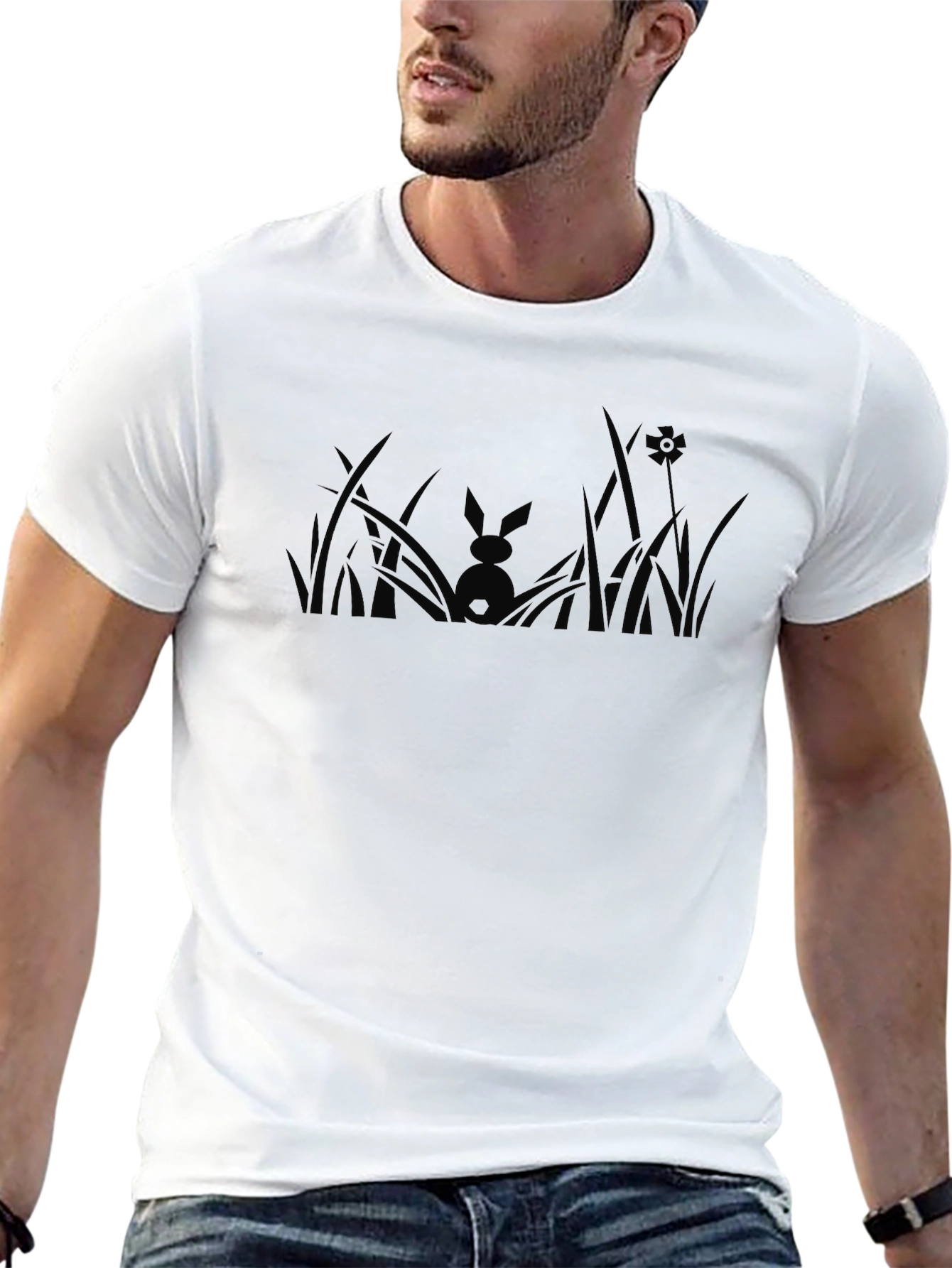 Black Rabbit Silhouette T-Shirt
