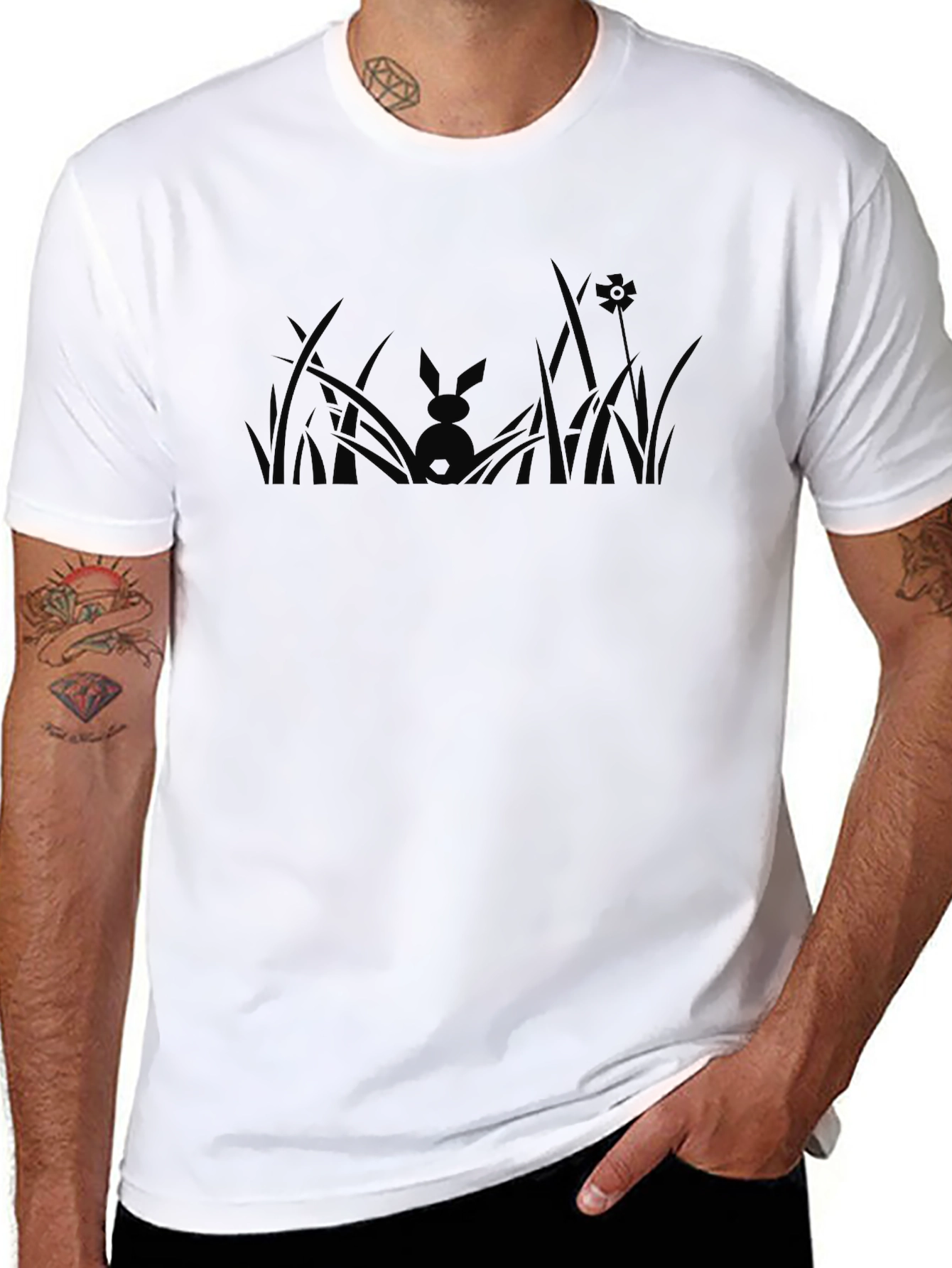 Black Rabbit Silhouette T-Shirt